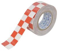 41E558 Aisle Marking Tape, 2In W, 100Ft L, Red/Wht