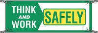 41F310 Safety Banner, 3-1/2 x 10 ft., Vinyl