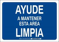 41F412 Safety Sign, 7 x 10In, White on Blue