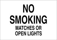41F448 No Smoking Sign, 7 x 10In, Black/White