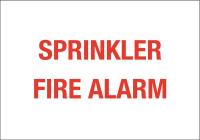 41F517 Fire Alarm Sign, 10 x 14In, Red/White