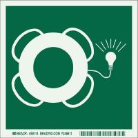 41F527 Facility Sign, 6 x 6In, Light Grn on Green