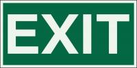 41F548 Exit Sign, 3 x 6In, Light Green/Green