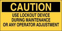 41F562 Caution Sign, 2-1/2 x 4-1/2In, Blk/Yllw