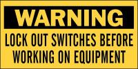 41F568 Warning Sign, 2-1/4 x 4-1/2In, Blk/Orange