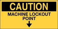 41F569 Caution Sign, 2-1/2 x 4-1/2In, Blk/Yllw