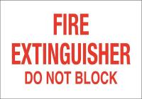 41F736 Fire Extinguisher Sign, 10 x 14In, Red/Wht