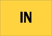 41F739 Door Sign, 10 x 14In, Black/Yellow