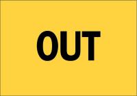41F745 Door Sign, 10 x 14In, Black/Yellow