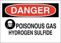 41F748 Chemical Sign, 10 x 14In, Blk/Red on White