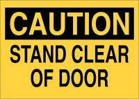 41F786 Door Sign, 10 x 14In, Black/Yellow