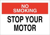 41F804 No Smoking Sign, 10 x 14In, Blk/Red/Wht
