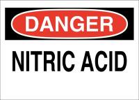 41F807 Chemical Sign, 10 x 14In, Blk/Red on White