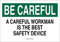 41F809 Safety Sign, 14 x 20In, Black/Green on Wht