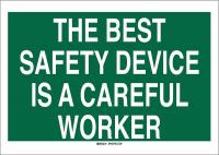 41F811 Safety Sign, 20 x 28In, White on Green