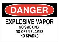 41F813 Chemical Sign, 14 x 20In, Blk/Red on White