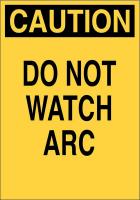 41F829 Caution Sign, 20 x 14In, Black/Yellow