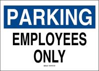 41F835 Parking Sign, 14 x 20In, Black/White