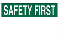 41F851 Safety Sign, 10 x 14In, Green on White