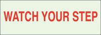 41F907 Safety Sign, 2-1/2 x 7In, Red/Green