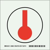 41F917 Security Sign, 6 x 6In, Red/Blk and Green