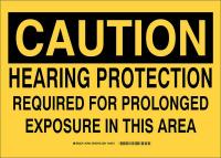 41F955 Caution Sign, 10 x 14In, Black/Yellow