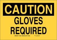 41G318 Caution Sign, 7 x 10In, White on Brown