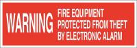 41G020 Fire Alarm Sign, 5 x 4In, White/Red