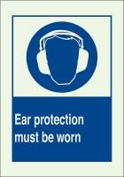 41G038 Information Sign, 10 x 7In, Green on Blue