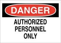 41G110 Admittance Sign, 7 x 10In, Blk/Red and Wht