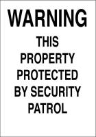 41G118 Security Sign, 24 x 18In, Black/White