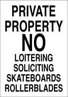 41G119 Security Sign, 24 x 18In, Black/White