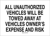 41G123 Security Sign, 14 x 20In, Black/White
