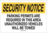 41G128 Security Sign, 14 x 20In, Yllw/Blk and Wht