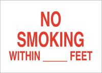 41G192 No Smoking Sign, 10 x 14In, Blk/Red/Wht