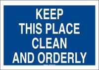 41G209 Safety Sign, 10 x 14In, White on Blue
