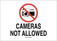 41G343 Security Sign, 7 x 10In, Black/Red and Wht