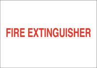 41G238 Fire Extinguisher Sign, 10 x 14In, Red/Wht