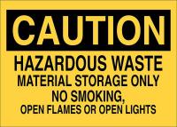 41G371 Chemical Sign, 7 x 10In, Black on Yellow