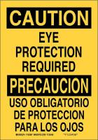 41G260 Caution Sign, 14 x 10In, White on Brown