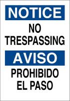 41G286 Security Sign, 7 x 10In, Blk/Blue and Wht