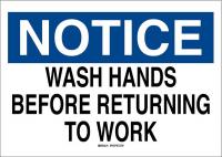 41G267 Safety Sign, 7 x 10In, Ble/Blk on White