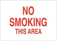 41G271 No Smoking Sign, 7 x 10In, Red/White