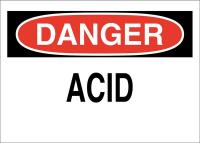 41G295 Chemical Sign, 7 x 10In, Blk/Red on White