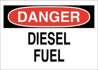 41G299 Chemical Sign, 7 x 10In, Blk/Red on White
