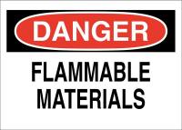 41G302 Chemical Sign, 7 x 10In, Blk/Red on White