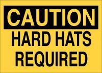 41G310 Caution Sign, 7 x 10In, White on Brown