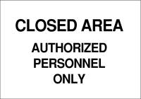 41G329 Admittance Sign, 7 x 10In, Black/White