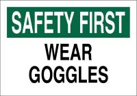 41G336 Safety Sign, 7 x 10In, White on Brown