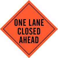 41G417 Road Sign, 36 x 36In, Black/Orange